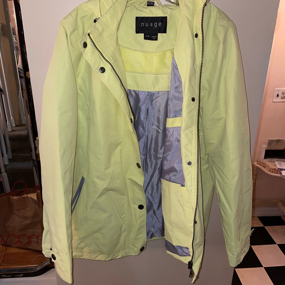 Nuage Yellow/ lime green Rain Jacket